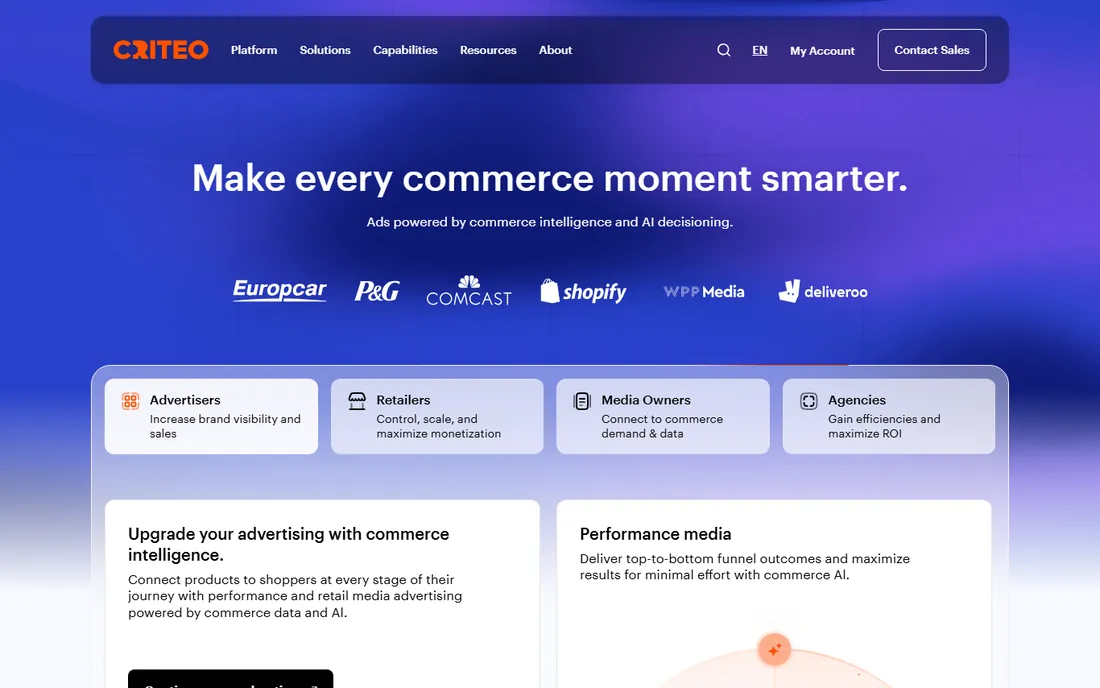 Criteo homepage