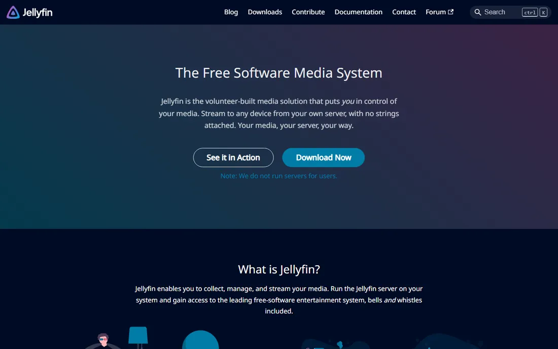 Jellyfin homepage