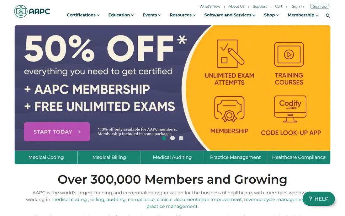 AAPC Codify homepage