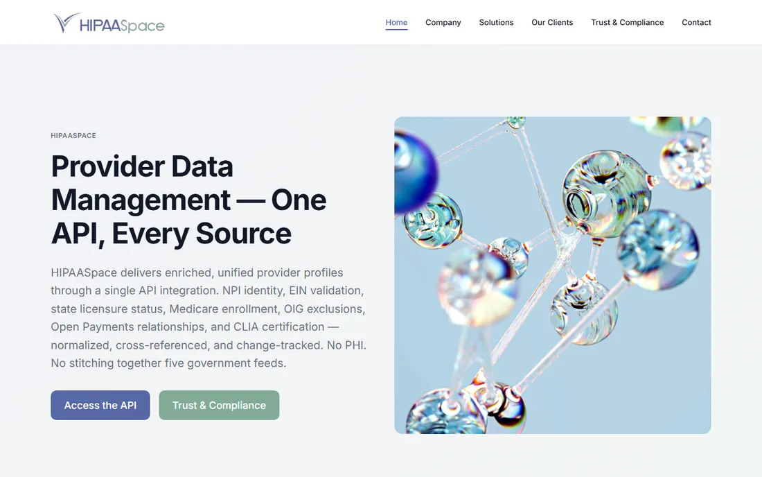 HIPAASpace homepage