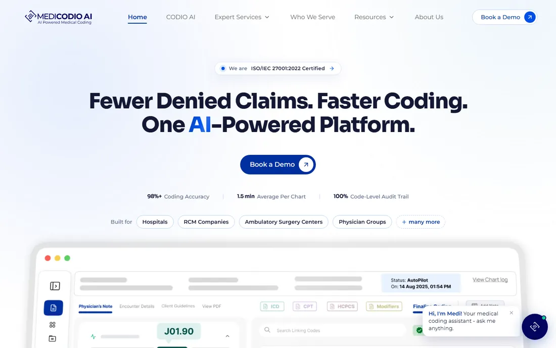 MediCodio homepage