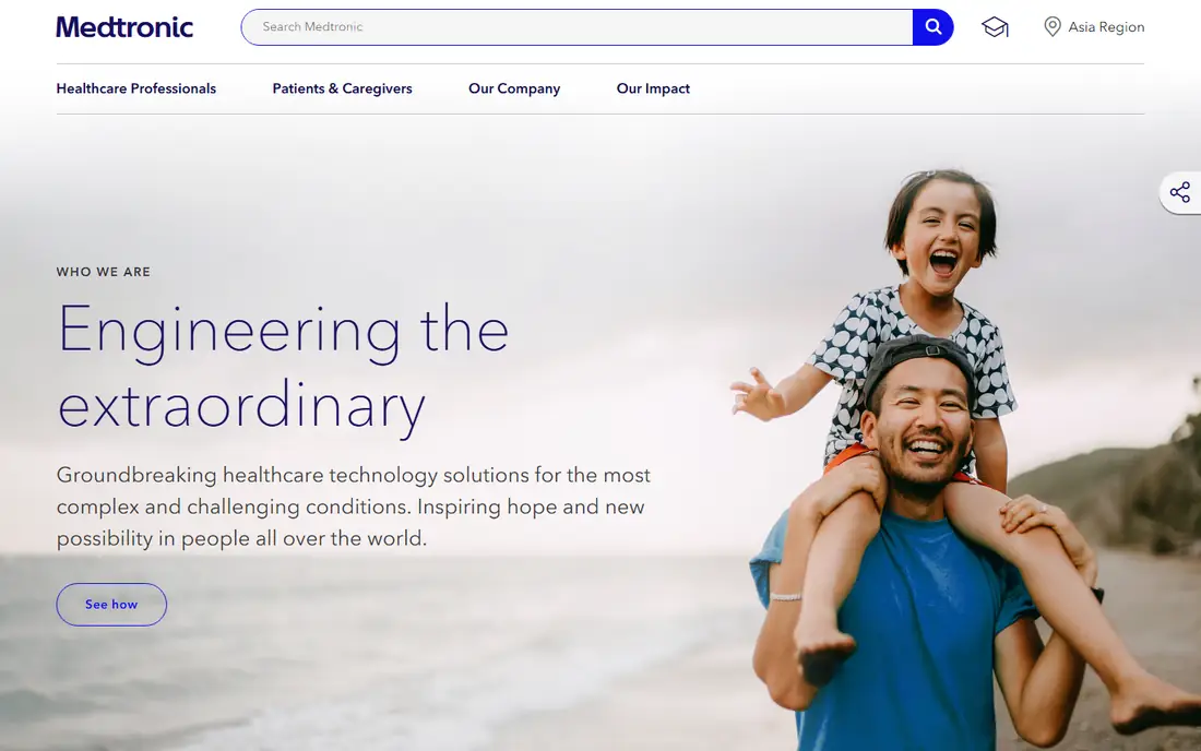 Medtronic homepage