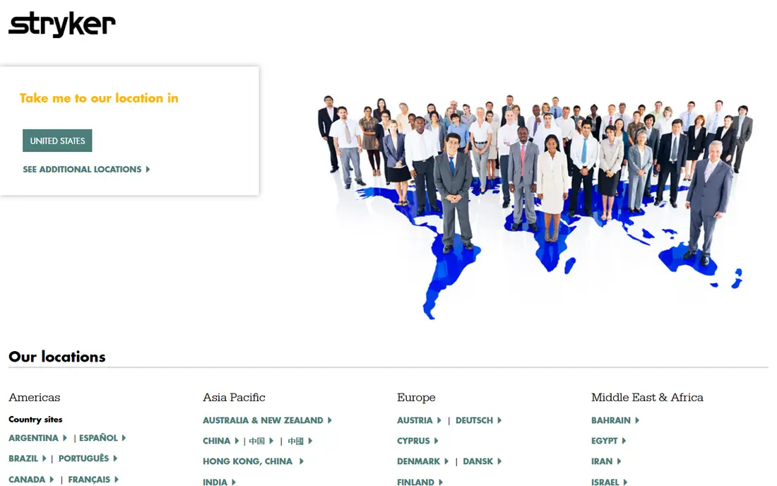 Stryker homepage