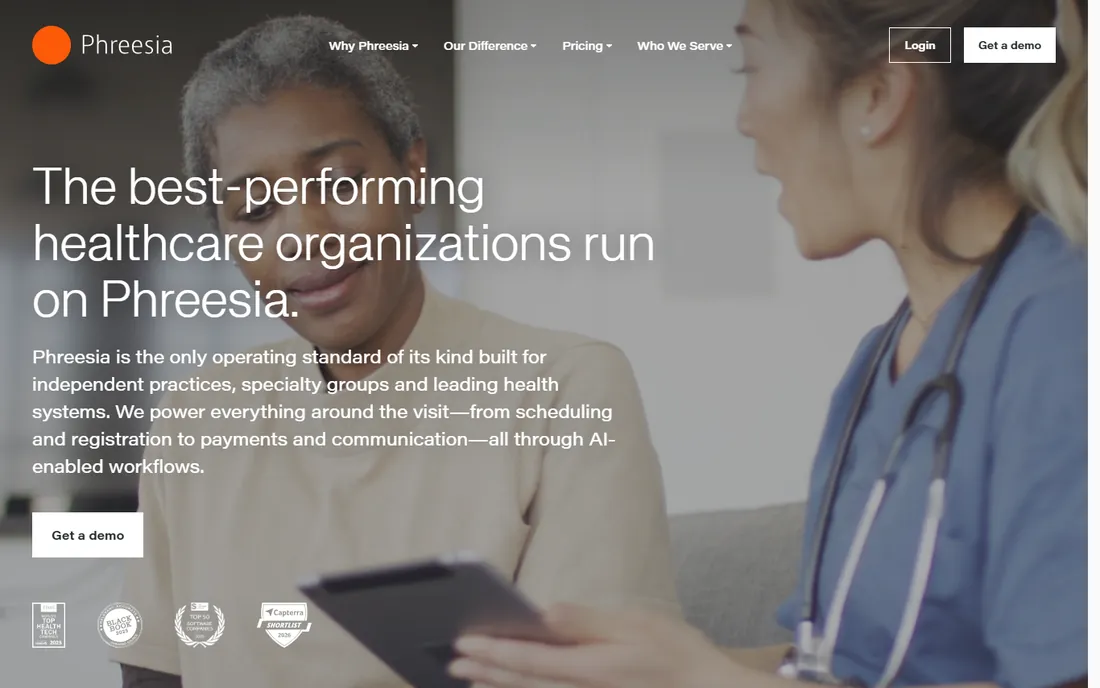 Phreesia homepage
