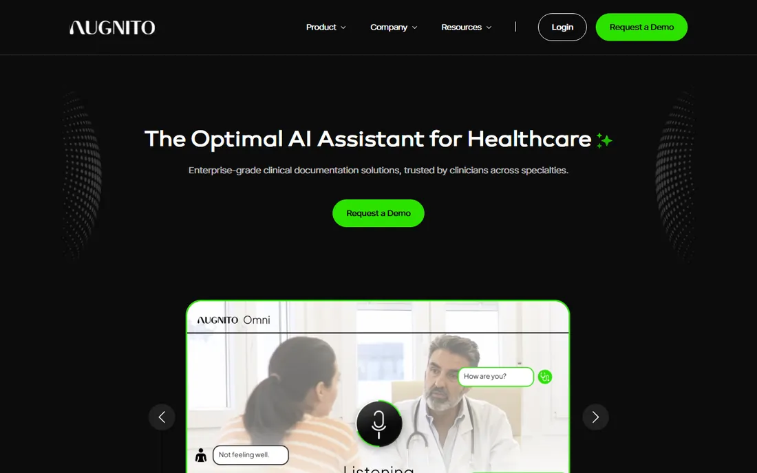 Augnito homepage