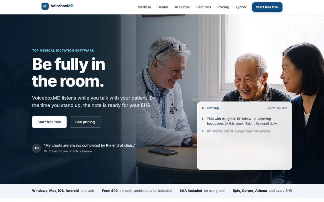 VoiceBoxMD homepage
