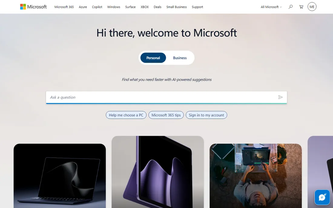 DAX Copilot homepage