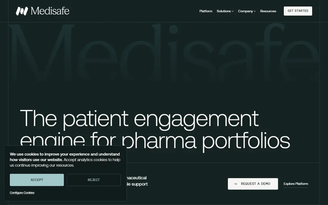 Medisafe homepage