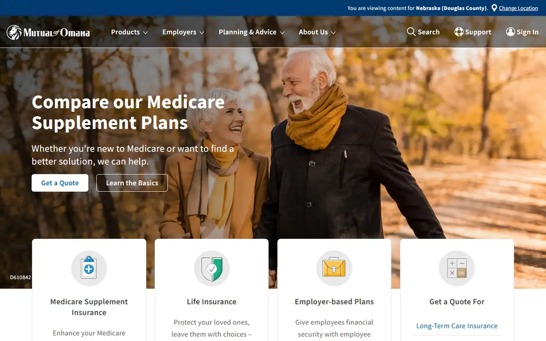 Mutual of Omaha homepage