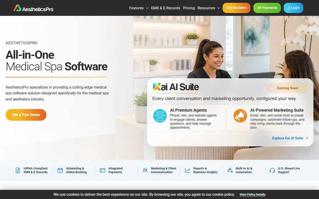 AestheticsPro homepage