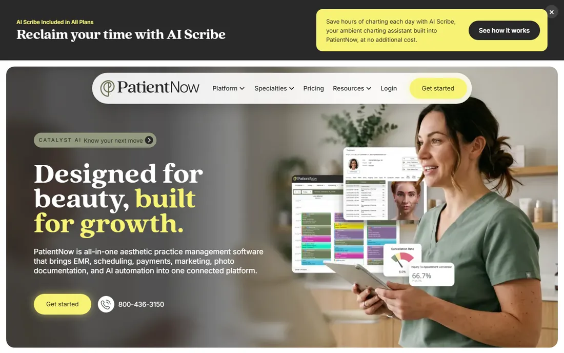 PatientNow homepage