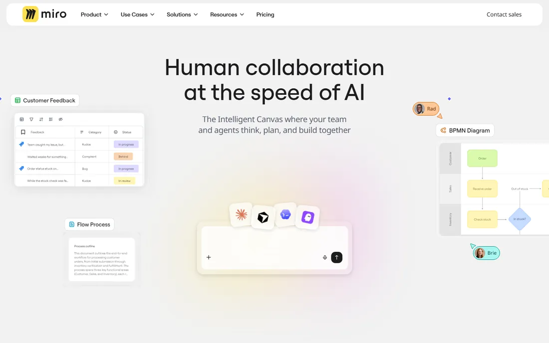 Miro homepage