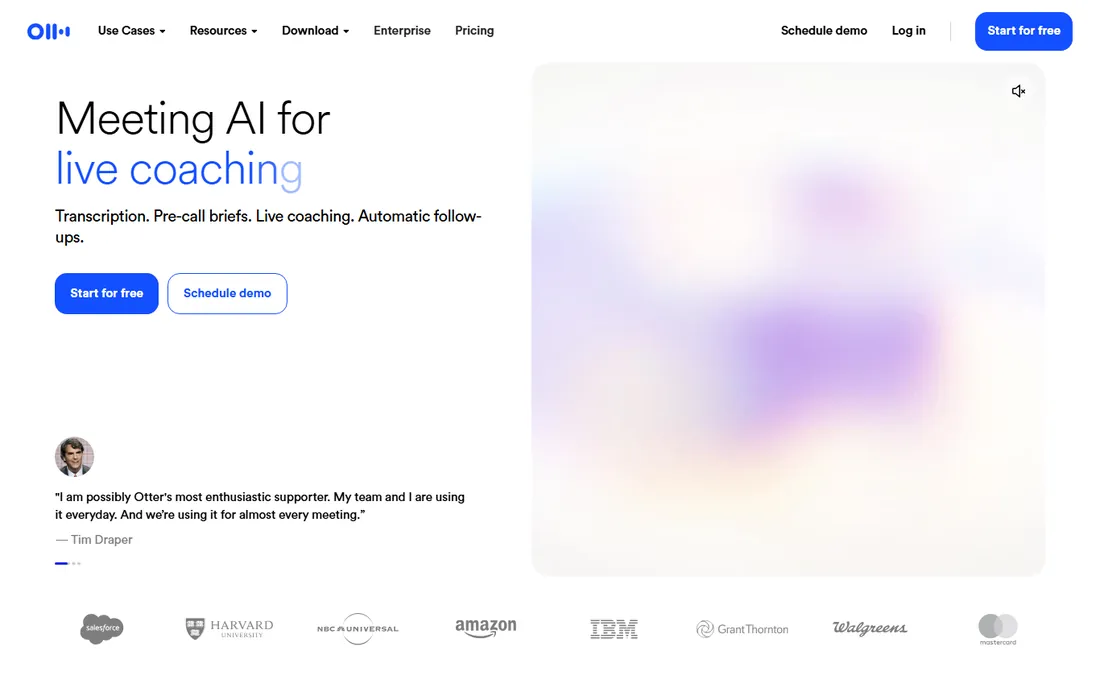 Otter.ai homepage