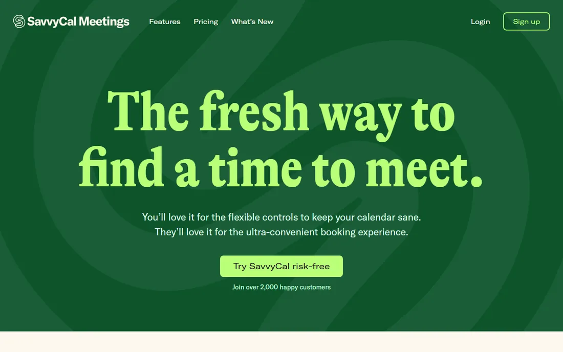 SavvyCal homepage