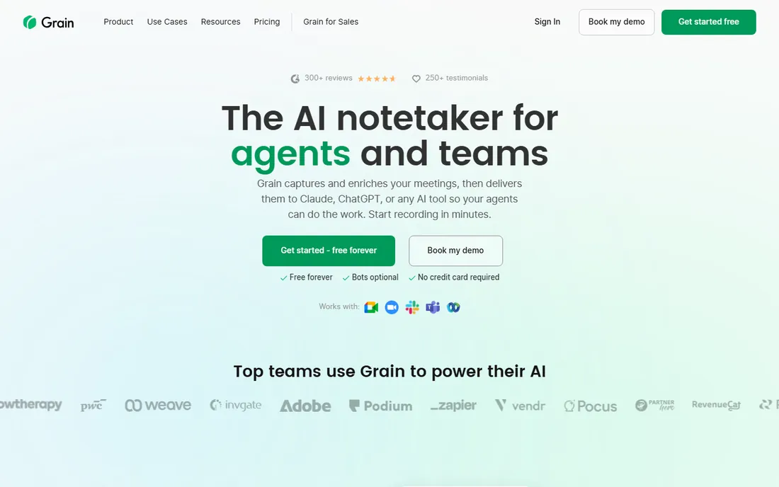 Grain homepage
