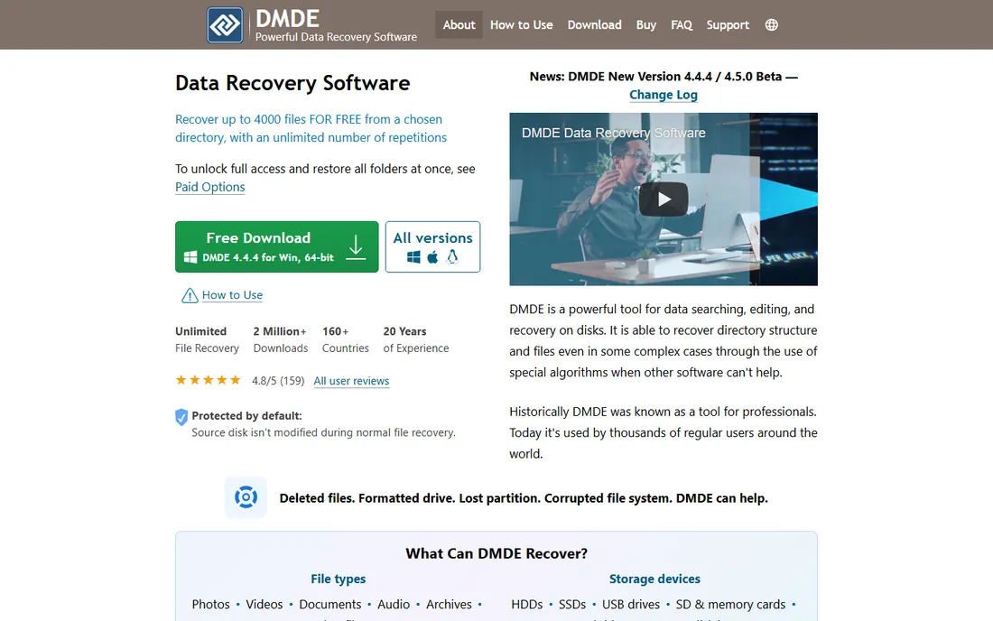 DMDE homepage
