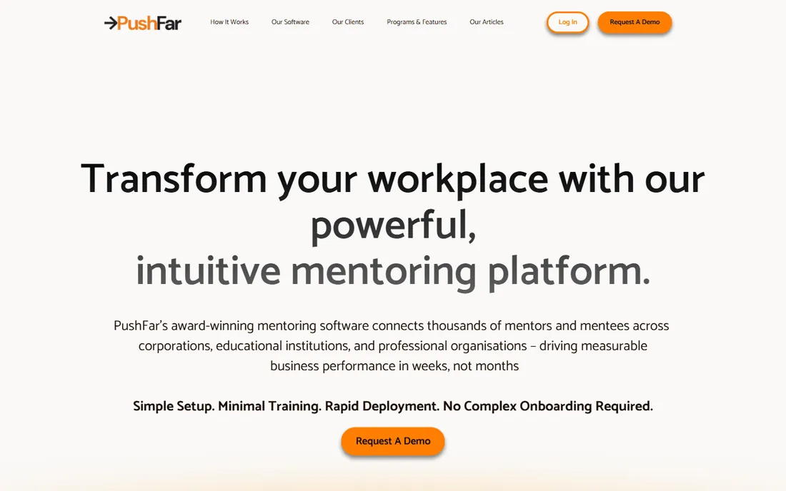 PushFar homepage