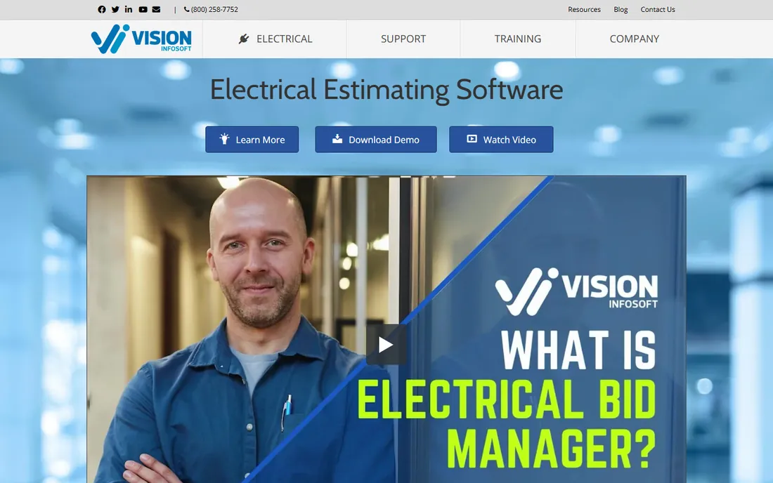 Vision InfoSoft homepage