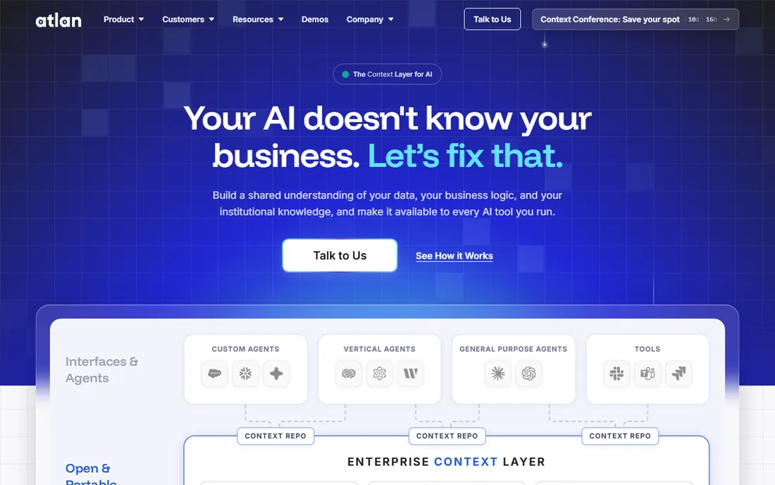 Atlan homepage