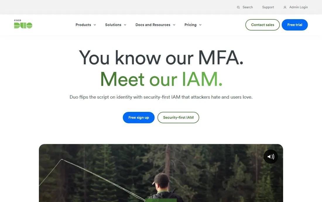 Cisco Duo homepage