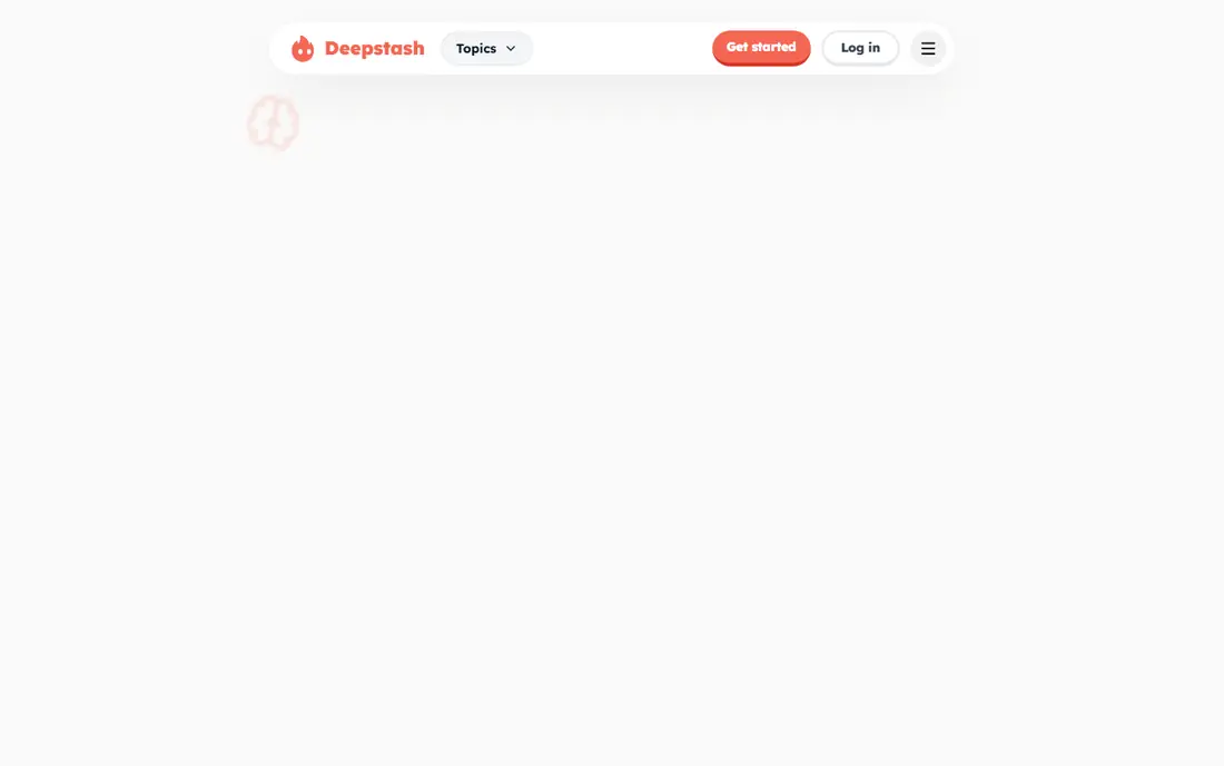Deepstash homepage