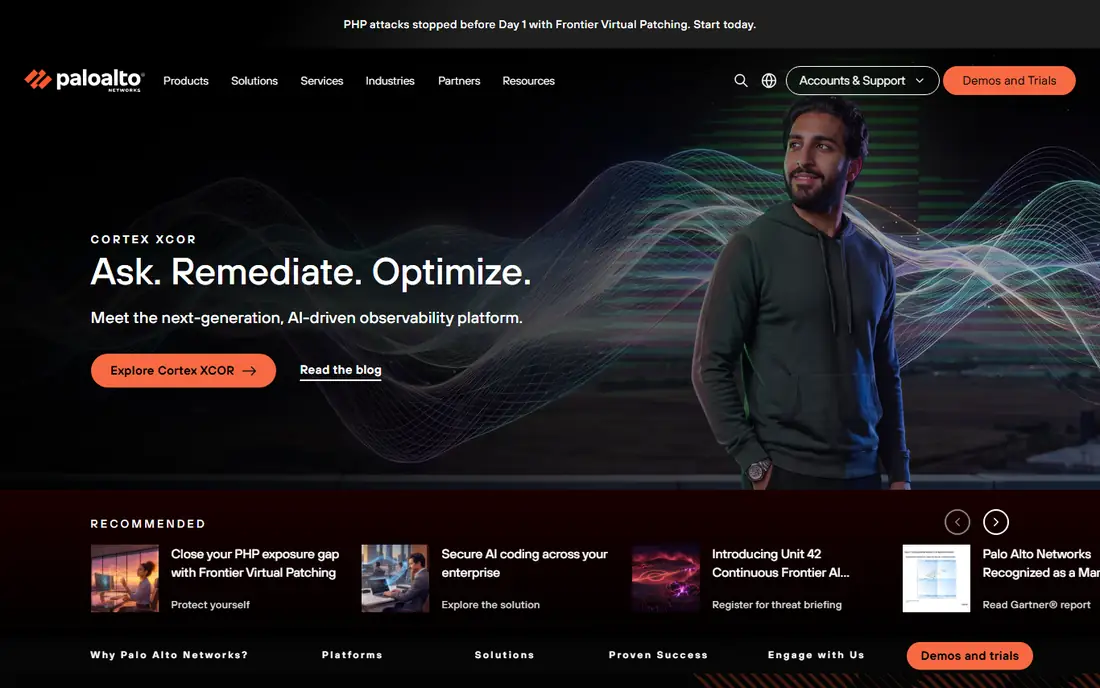 Palo Alto Networks Prisma Cloud homepage