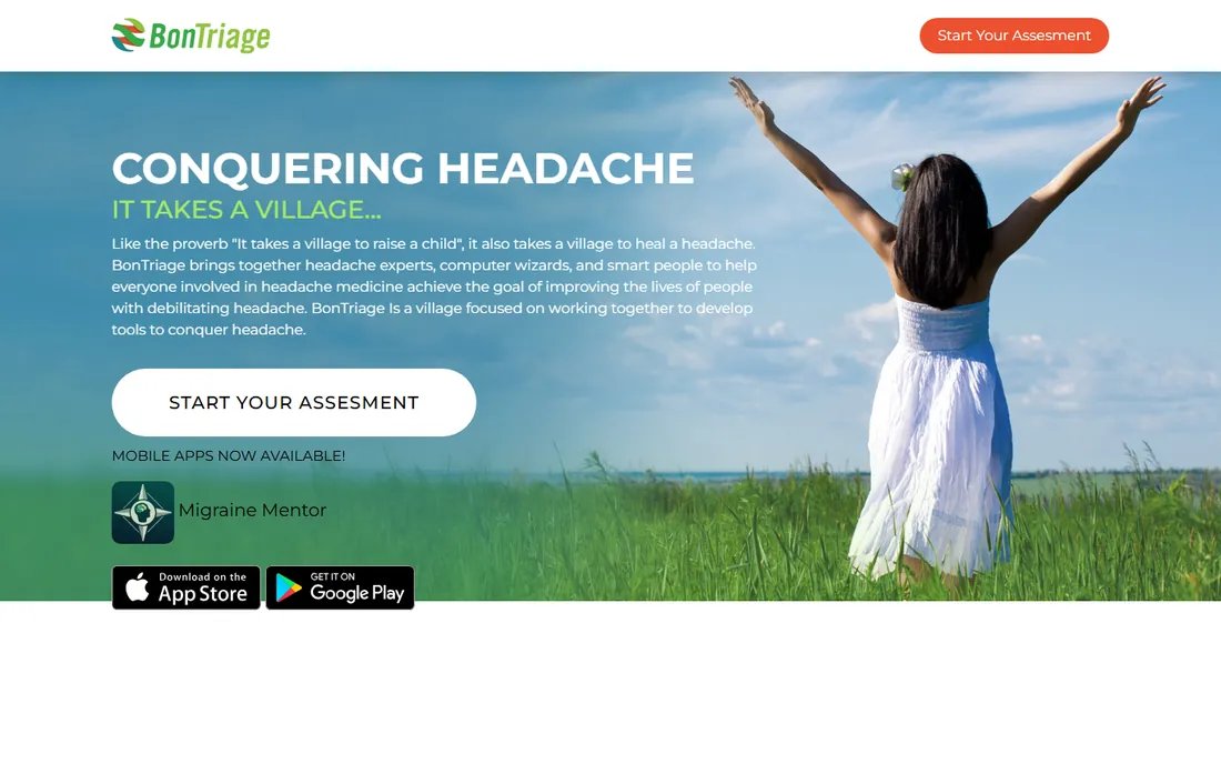 BonTriage (Migraine Mentor) homepage
