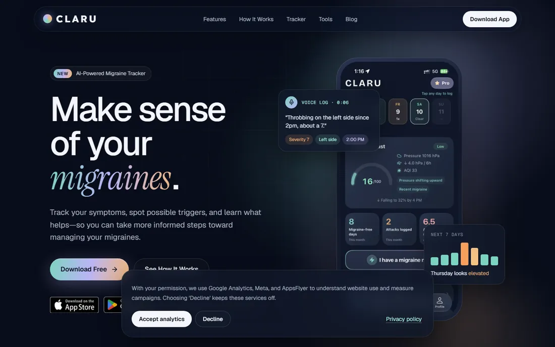 Claru homepage