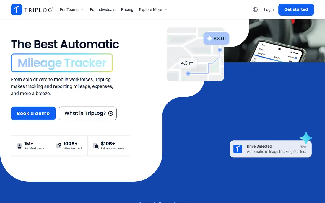 TripLog homepage