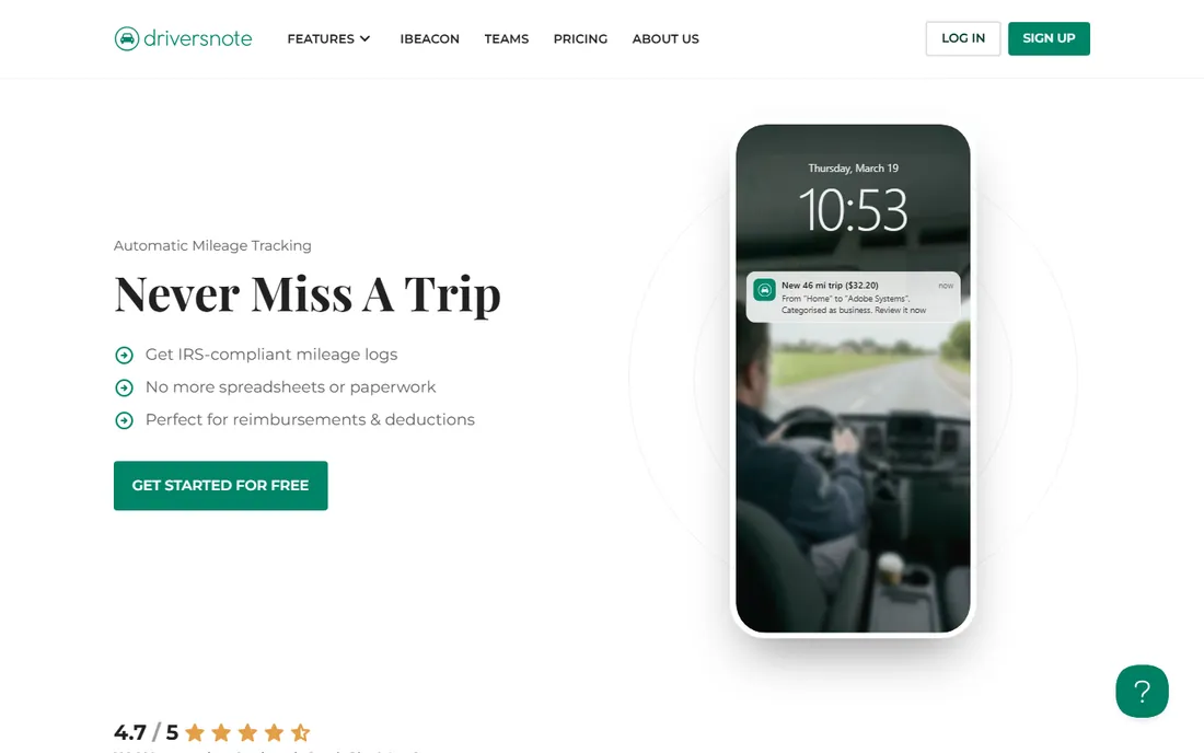 Driversnote homepage