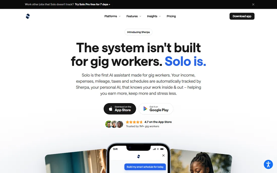 WorkSolo homepage