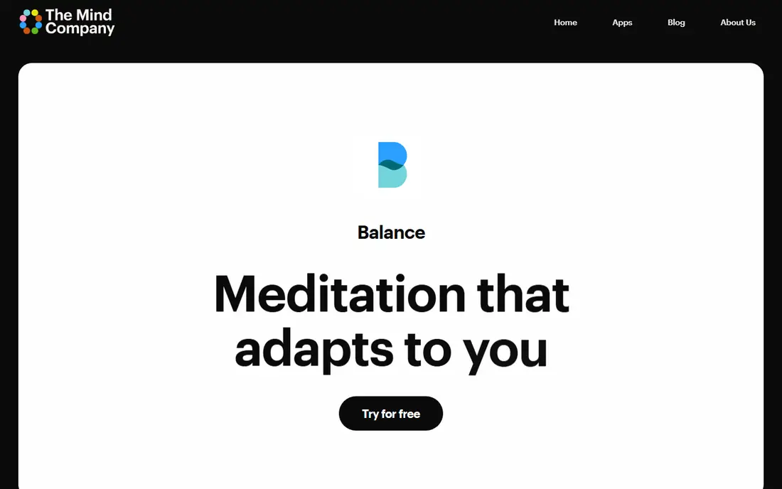 Balance homepage