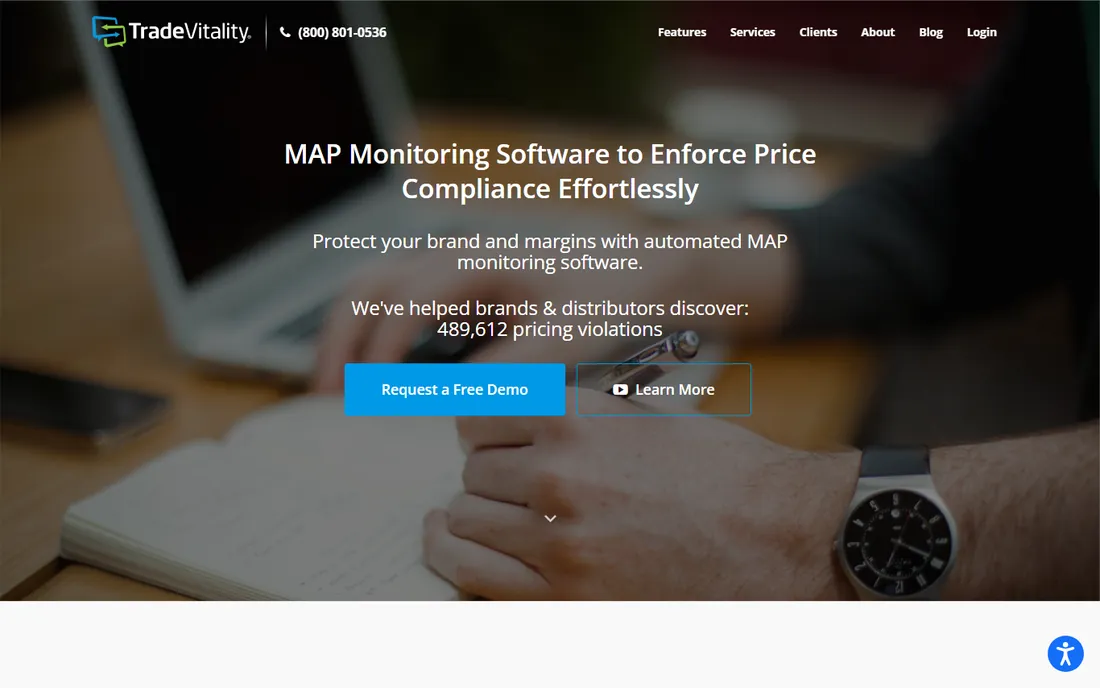 Trade Vitality homepage