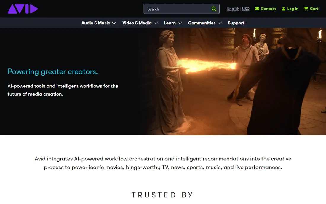 Avid Pro Tools homepage