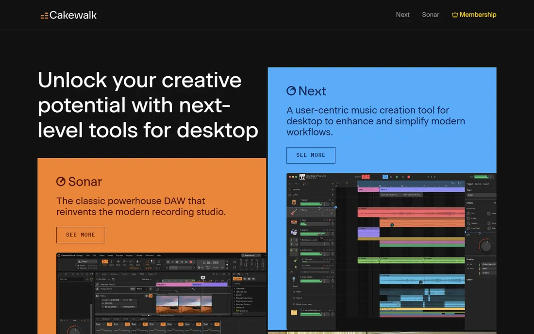Cakewalk Sonar homepage