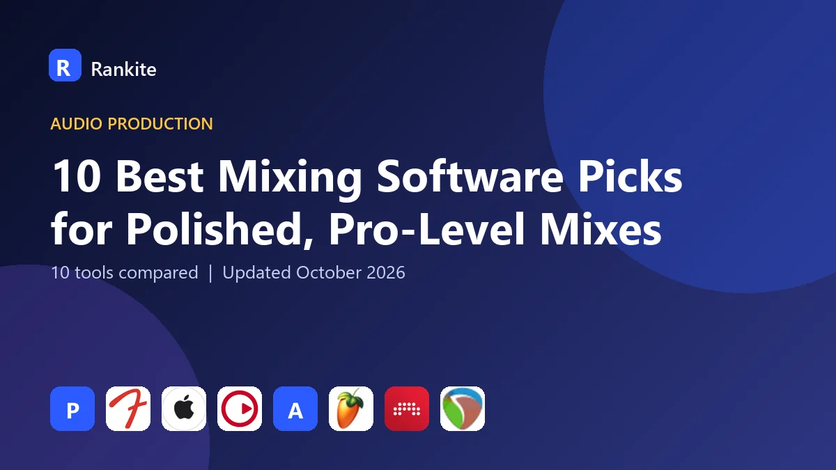 10 Best Mixing Software Picks for Polished, Pro-Level Mixes in 2026