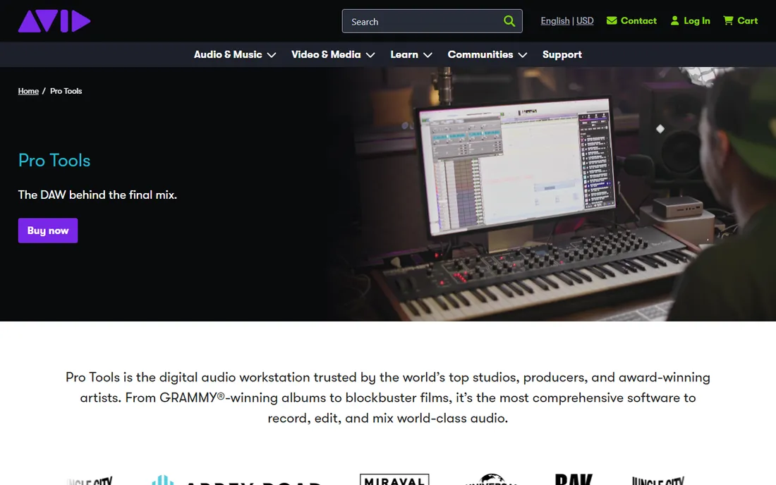 Pro Tools homepage