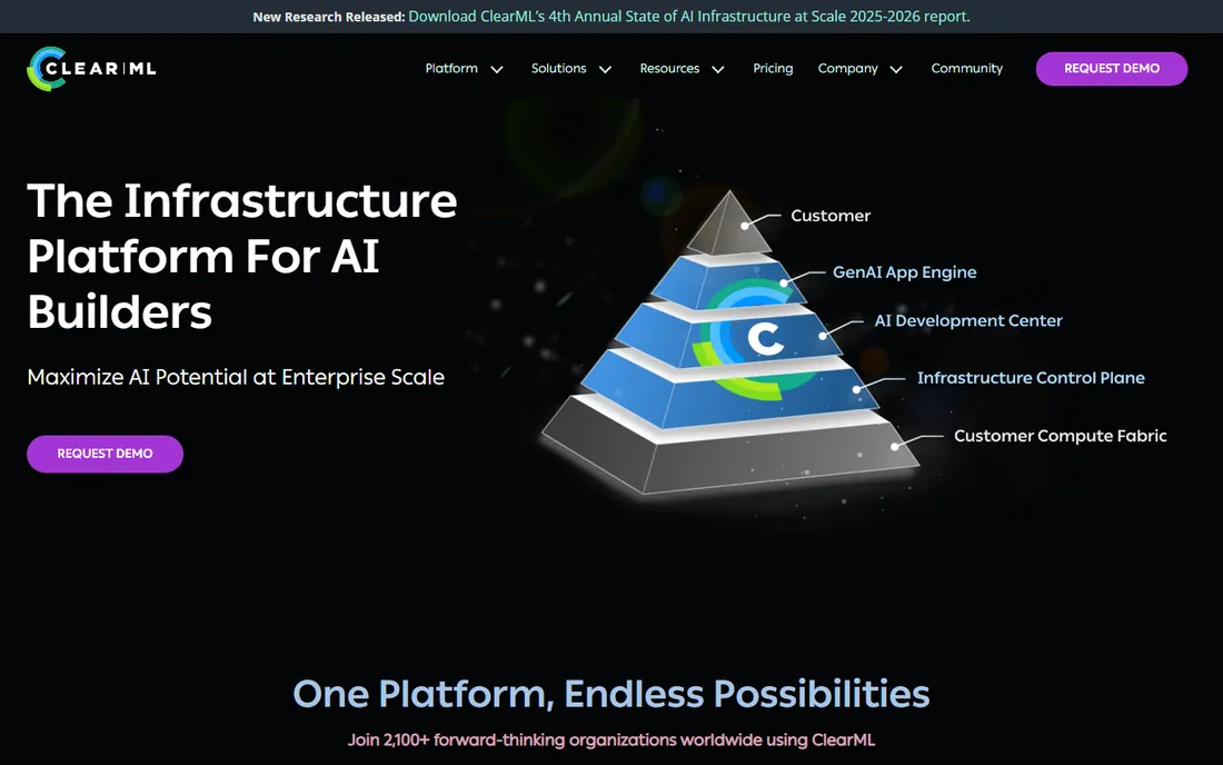 ClearML homepage