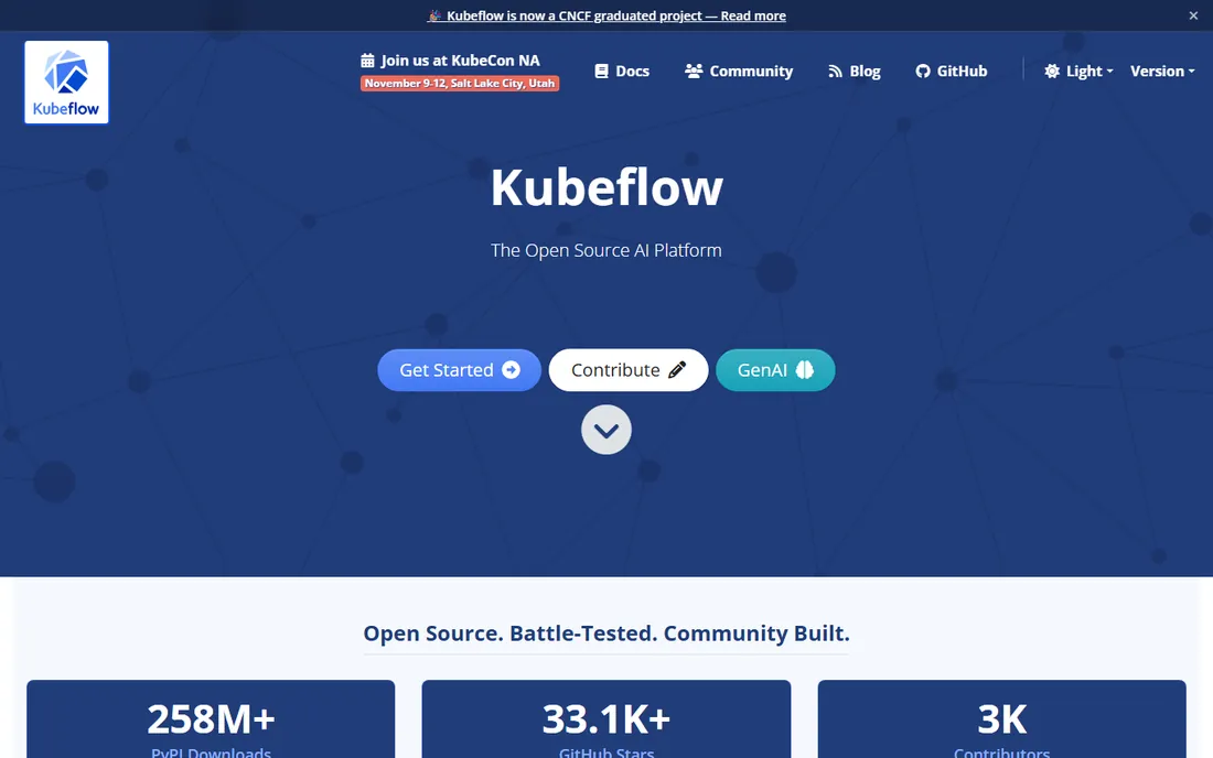 Kubeflow homepage