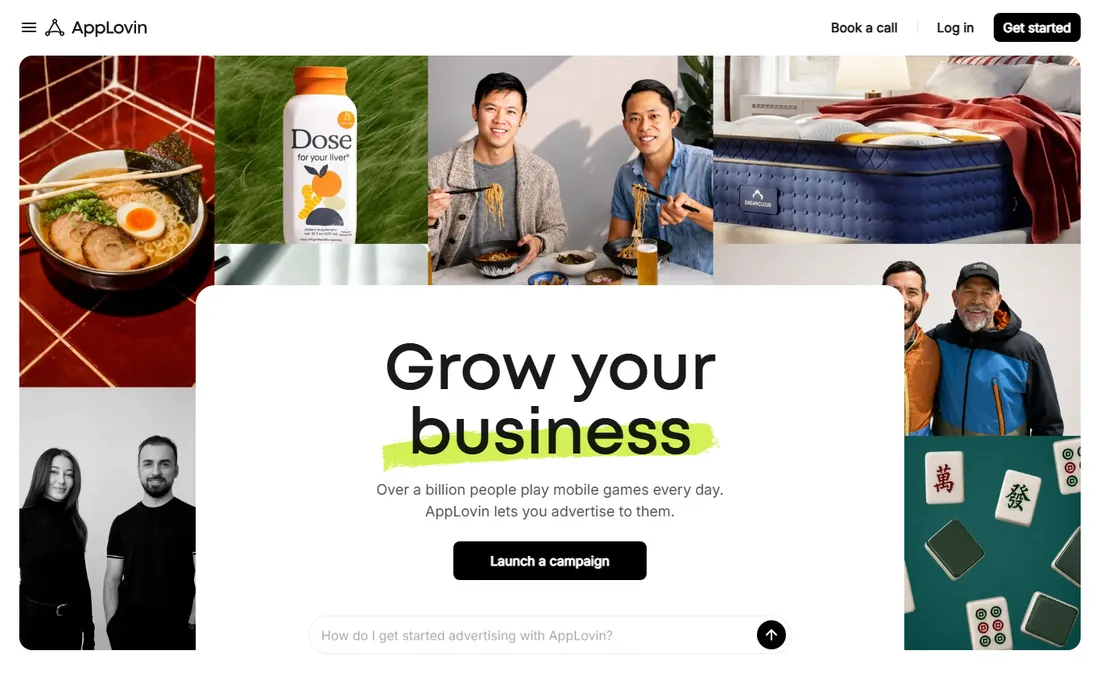 AppLovin homepage