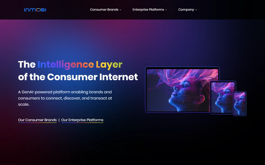 InMobi homepage