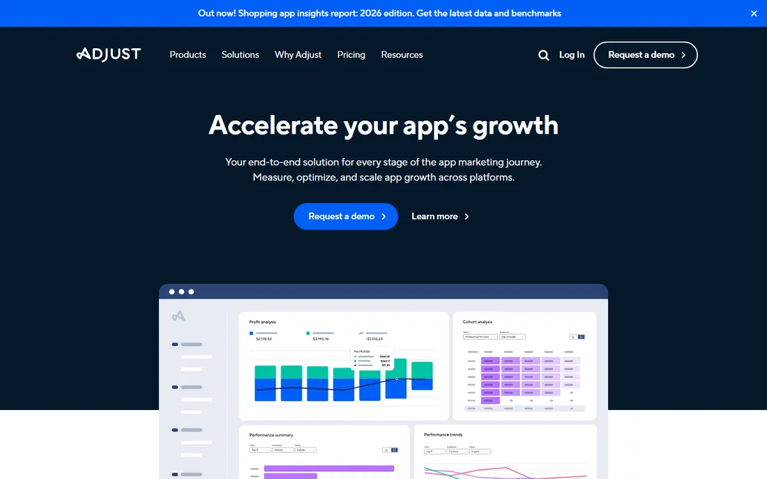 Adjust homepage