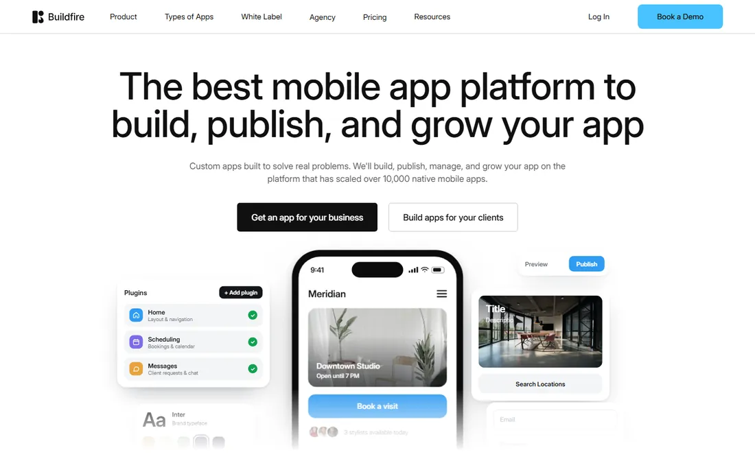 BuildFire homepage