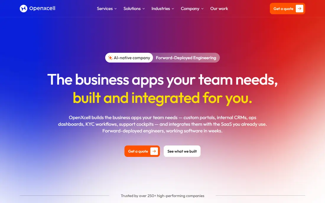 OpenXcell homepage