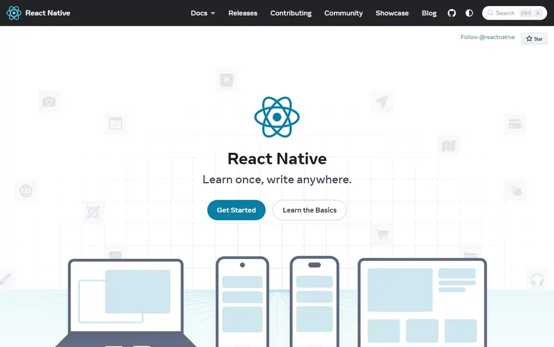 React Native homepage
