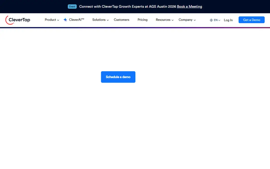 CleverTap homepage