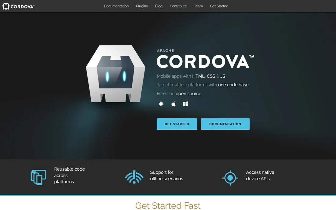 Apache Cordova homepage