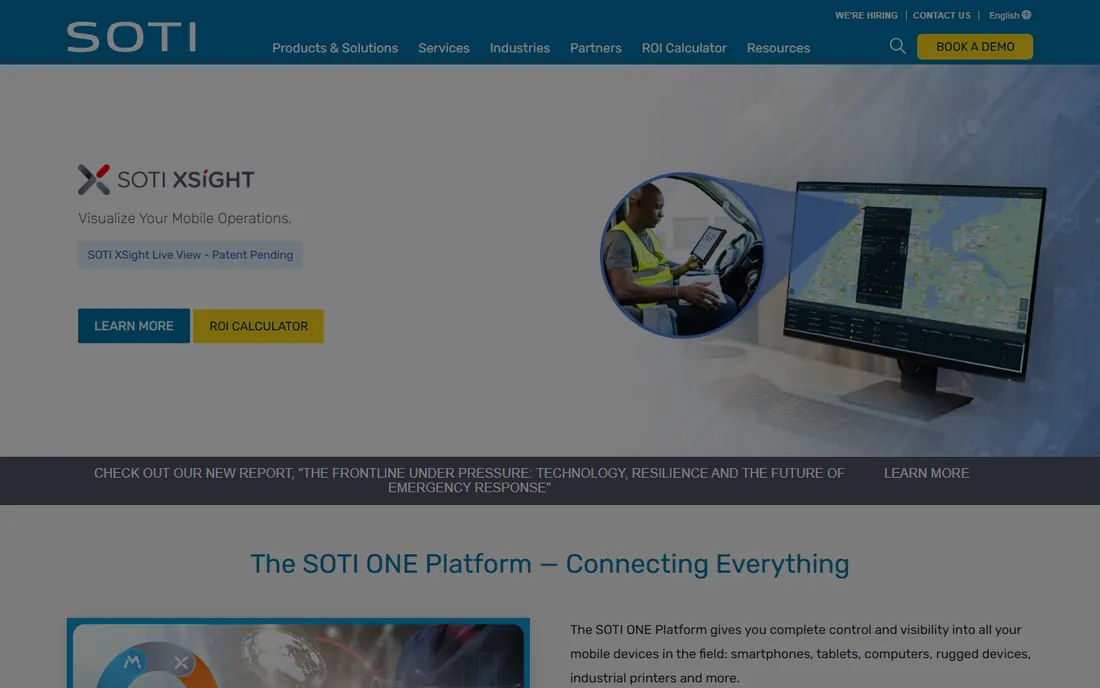 SOTI homepage