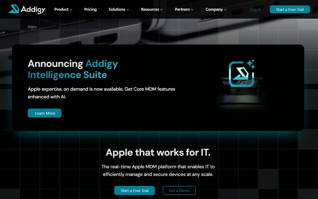 Addigy homepage