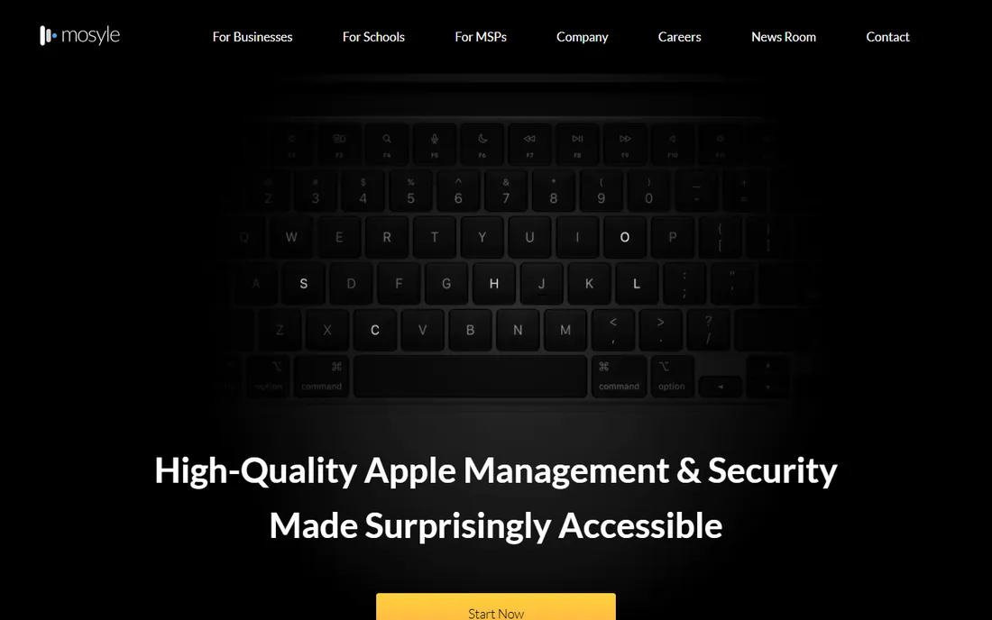 Mosyle homepage